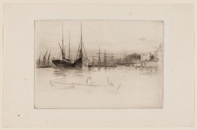 Barcos a vapor fora da Torre de James Abbott McNeill Whistler