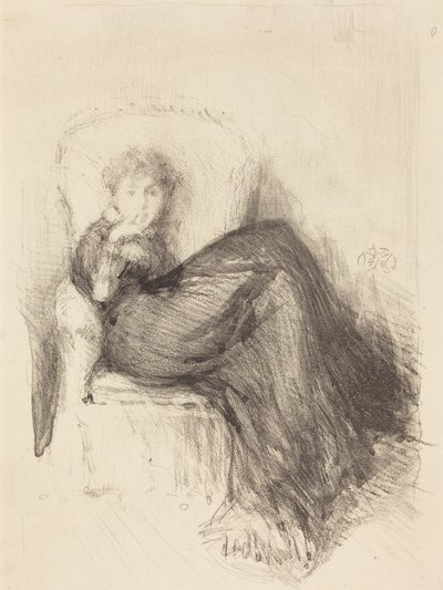 Estudo: Maude sentada de James McNeill Whistler