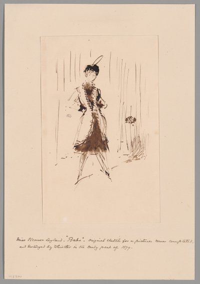 Estudo para "A Rapariga Azul: Retrato de Miss Elinor Leyland" de James McNeill Whistler