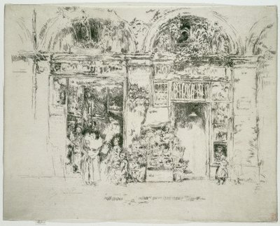 Girassóis, Mercado de St Germain, Paris de James McNeill Whistler