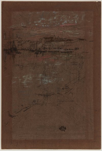 Pôr do sol, em vermelho e marrom de James Abbott McNeill Whistler