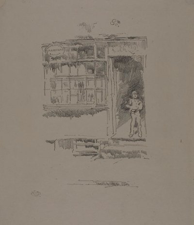 A barbearia no Mews de James McNeill Whistler