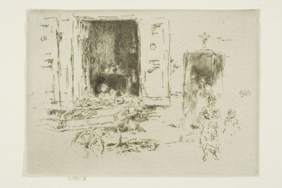 The Barrow - Distrito de Marolles, Bruxelas de James Abbott McNeill Whistler