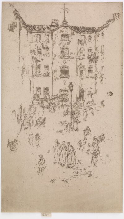 O pátio, Bruxelas de James Abbott McNeill Whistler