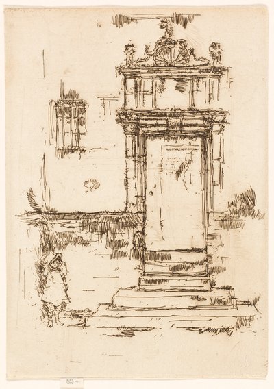 A Porta da Capela, Montrésor de James McNeill Whistler