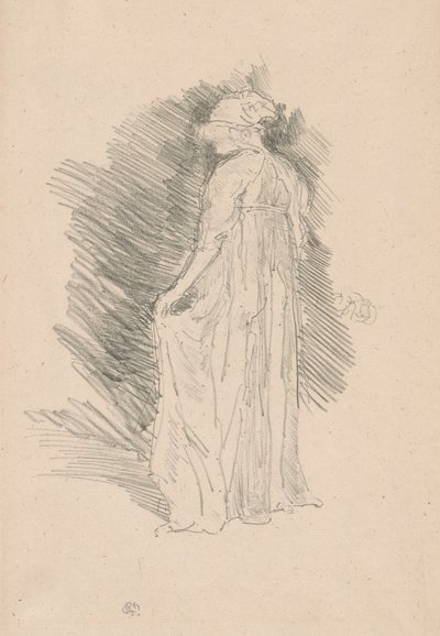 A Figura Drapejada, Vista Traseira de James Abbott McNeill Whistler