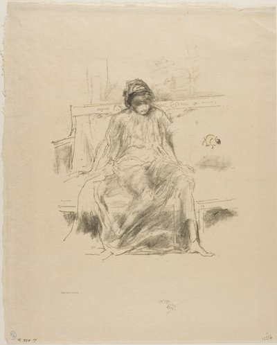 A Figura Drapejada, Sentada de James Abbott McNeill Whistler