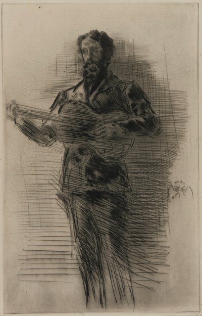O Guitarrista (M.W. Ridley) de James Abbott McNeill Whistler