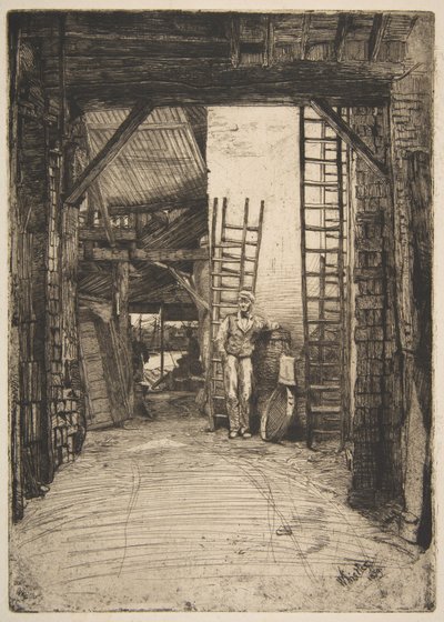 O produtor de cal (W. Jones, produtor de cal, Thames Street) de James McNeill Whistler
