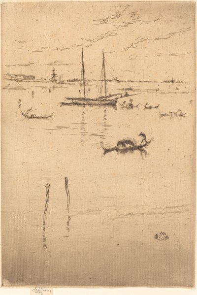 A pequena lagoa de James Abbott McNeill Whistler