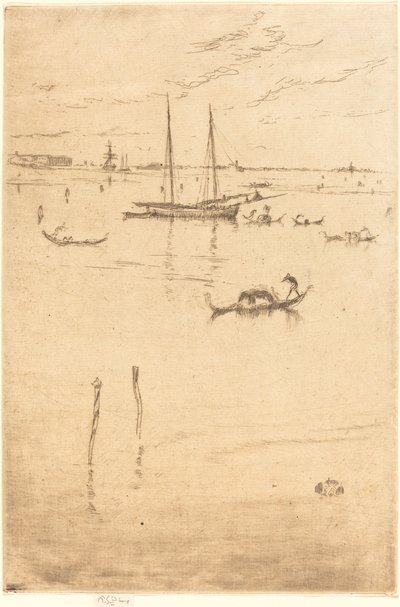 A pequena lagoa de James Abbott McNeill Whistler