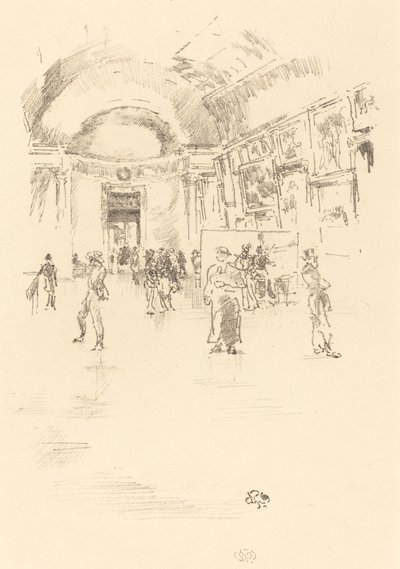 A Galeria Longa, Louvre de James Abbott McNeill Whistler