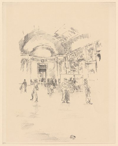 A Galeria Longa, Louvre de James Abbott McNeill Whistler