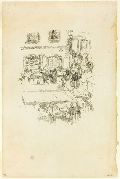 O mercado, Vitre de James McNeill Whistler