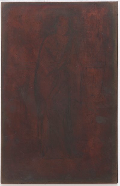O modelo em repouso: placa/bloco de impressão de James Abbott McNeill Whistler