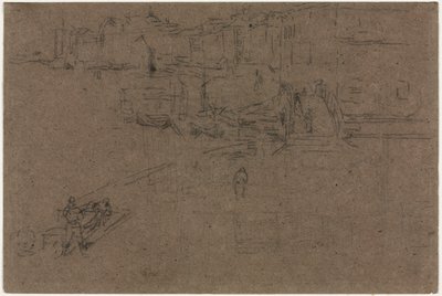 A Riva, Veneza de James McNeill Whistler