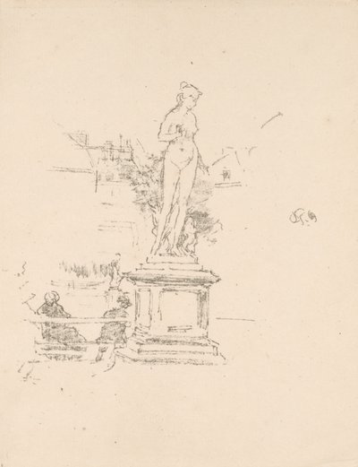 A Estátua, Jardim do Luxemburgo de James McNeill Whistler