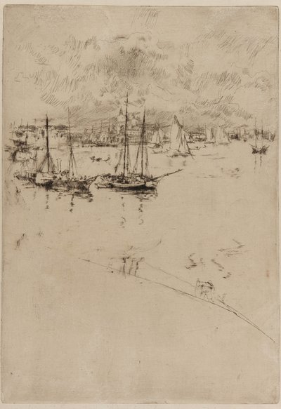 O barco a vapor, Veneza de James Abbott McNeill Whistler
