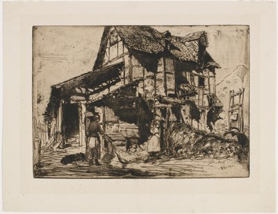 O Cortiço Inseguro. Uma das doze gravuras da natureza. (O Conjunto Francês) de James Abbott McNeill Whistler