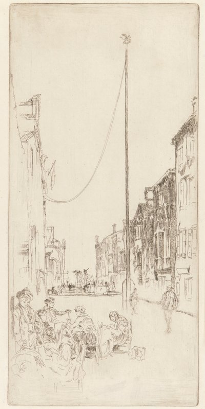 O mastro veneziano de James Abbott McNeill Whistler