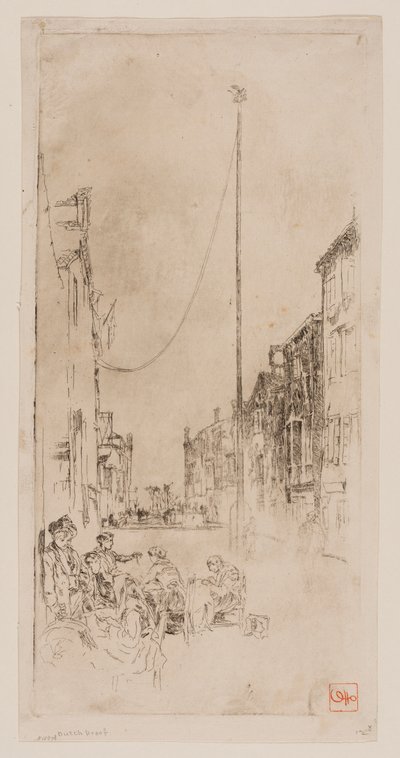 O mastro veneziano de James Abbott McNeill Whistler