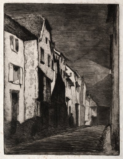 Doze gravuras da natureza:  Rua de Saverne de James McNeill Whistler
