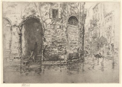 Duas portas, do primeiro conjunto de Veneza (Veneza, uma série de doze gravuras) de James Abbott McNeill Whistler