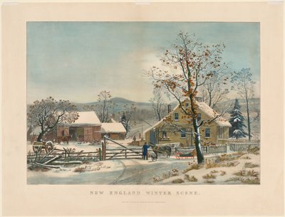 Cena de inverno da Nova Inglaterra de James Merritt Ives
