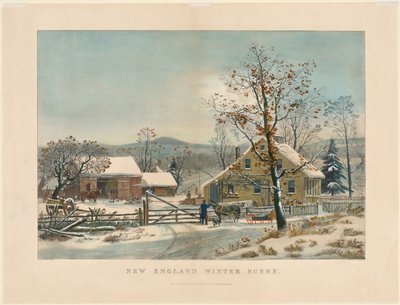 Cena de inverno na Nova Inglaterra, 1861. de James Merritt Ives