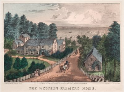 A casa de agricultores ocidentais. de James Merritt Ives