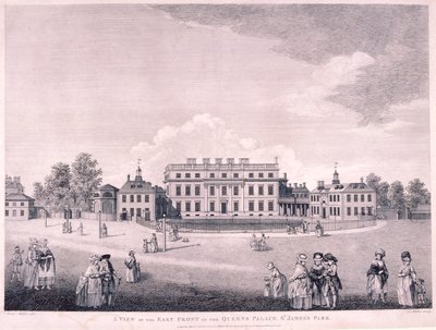 Frente leste da Buckingham House, Westminster, Londres, 1796 de James Miller