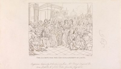 Desenhos para a Grande Sala da Sociedade das Artes (4 de 1 folha) de James Mitan