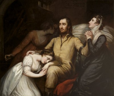 Lafayette na Masmorra de Olmütz com sua esposa e filhas, 1797 de James Northcote
