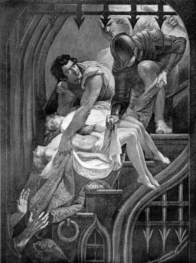 Assassinato dos filhos de Eduardo IV, c.1900 (gravura) de James Northcote