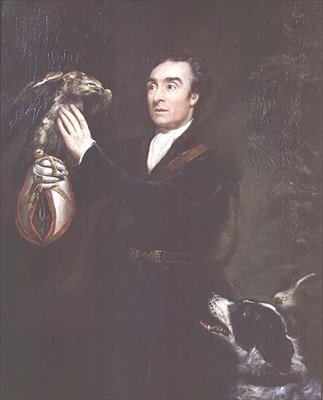 O Falconer, um retrato do irmão do artista, Samuel Northcote. de James Northcote