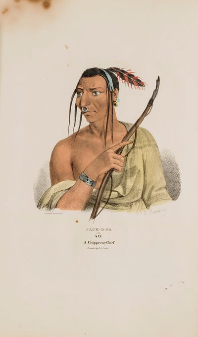JACK-O-PA ou os Seis; um chefe Chippeway, de The Aboriginal Portfolio de James Otto Lewis