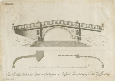 Chillington Park - Bridge: engraving, nd [c 1789] (imprimir) de James Paine