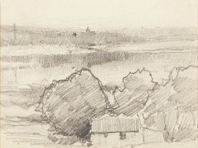 Uma paisagem escocesa (lápis) de James Paterson