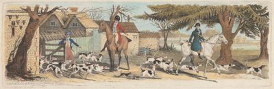 Fox-Hunting [conjunto de três de quatro]: 1.Unkennelling de James Pollard