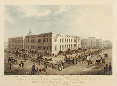 Vista nordeste do New General Post Office, 1829 de James Pollard