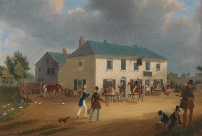 Fora do Pike and Anchor Inn em Ponders End, Middlesex de James Pollard