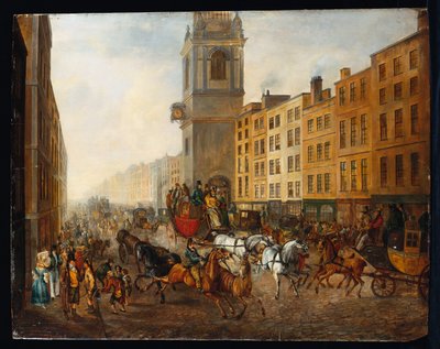O treinador de Londres para Brighton em Cheapside, 18 de julho de 1831 de James Pollard