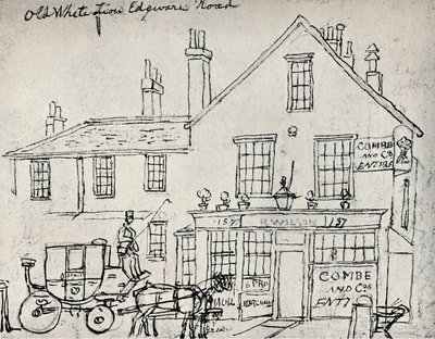 O velho leão branco, Edgware Road, c1821 de James Pollard