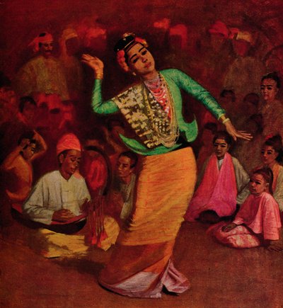 Uma dançarina birmanesa, 1913 de James Raeburn Middleton