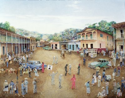 Diabos e esqueletos aguardando a chegada do candidato, 1987 de James Reeve