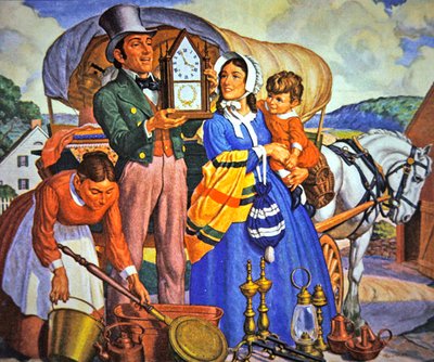 O Caixeiro Viajante (cor litho) de James Reid (after) Lambdin