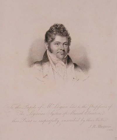 Retrato de Johann Bernhard Logier (1777-1846) gravado por H. Meyer (gravura) de James Robert (after) Maguire