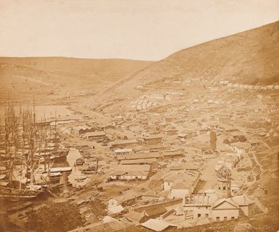 Balaklava olhando para o norte, 1855 de James Robertson