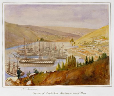 Interior do porto de Balaclava e parte da cidade de James Robertson