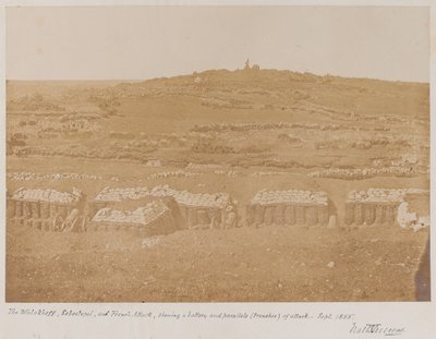 Vista do Mamelon em direção ao Malakhov, 1855 de James Robertson
